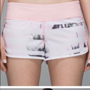 rare lululemon  palm tree speed shorts